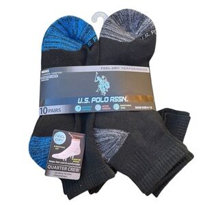 U.S. Polo Assn. Sports Athletic Cushioned Comfort Men’s Socks Sock 10 Pairs